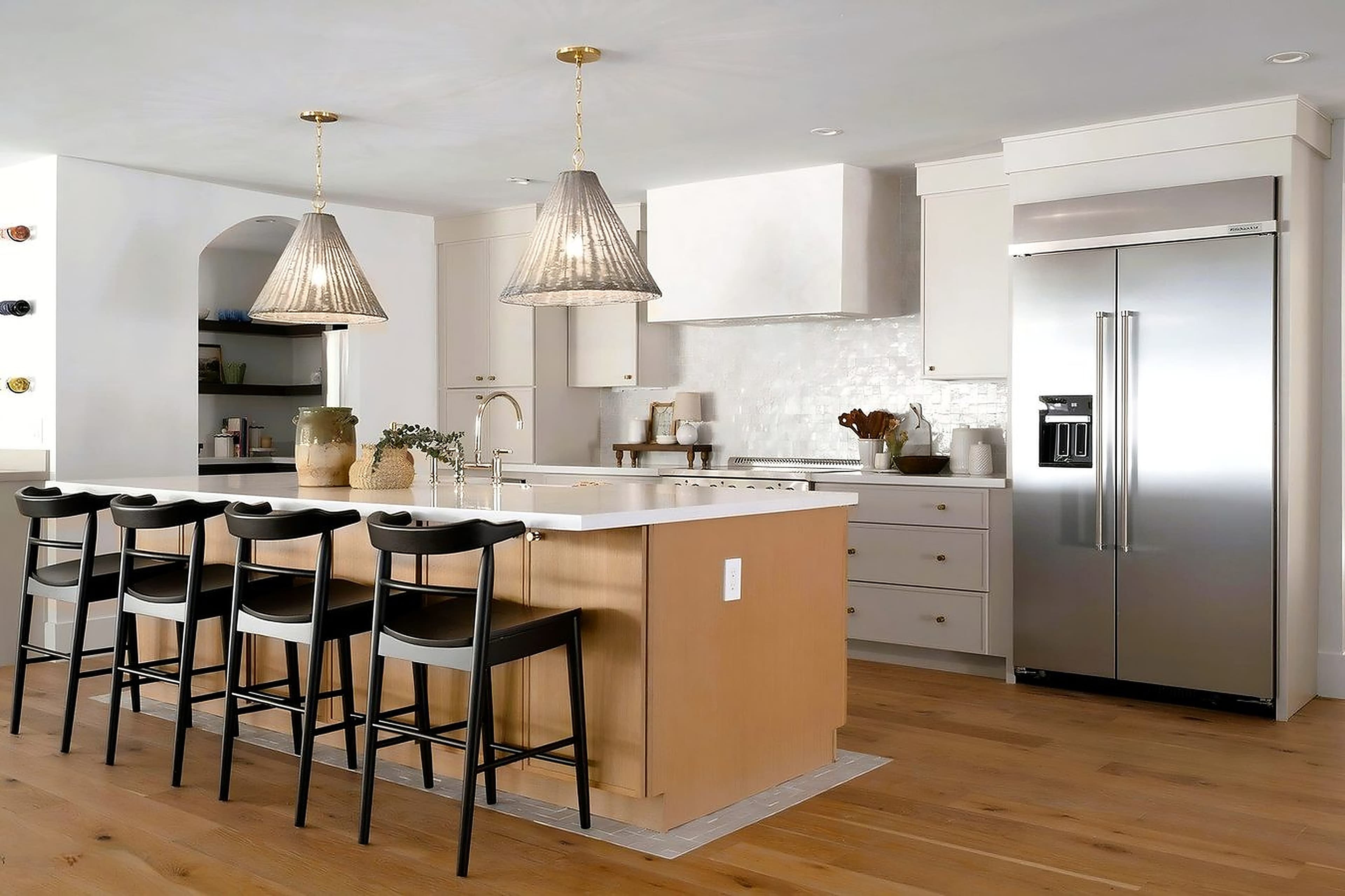 Luxury kitchen remodel with custom island by Saddlewood Contracting in Scottsdale