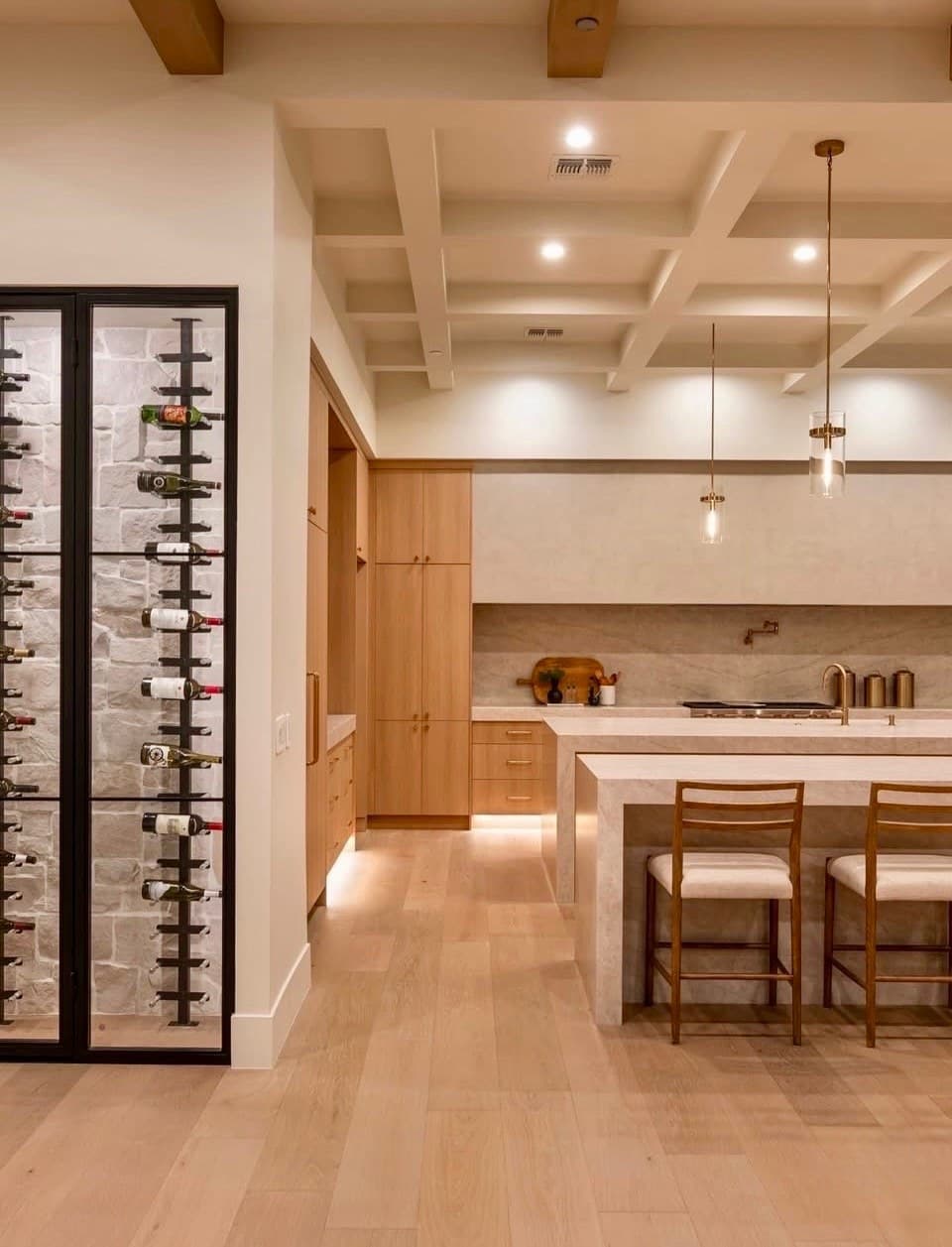 Wine Cellar & Kitchen View